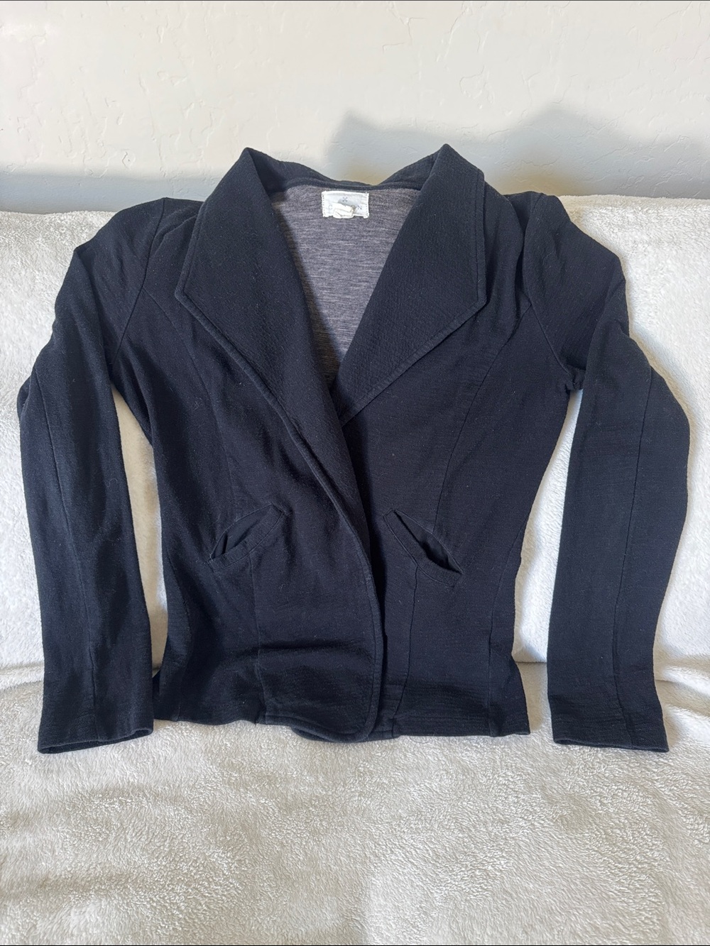 Caslon Black Knit Shawl-Collar Blazer